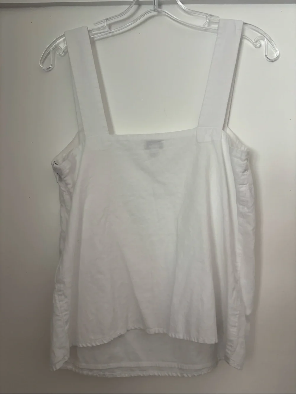 J. Crew White Wide-Strap Cotton Tank size XS